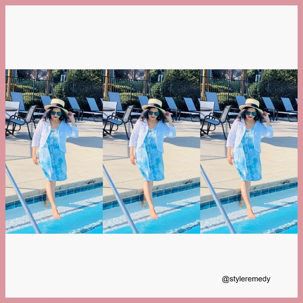 Spaghetti Strap V Neck Button Down Casual Dress W… - image 7